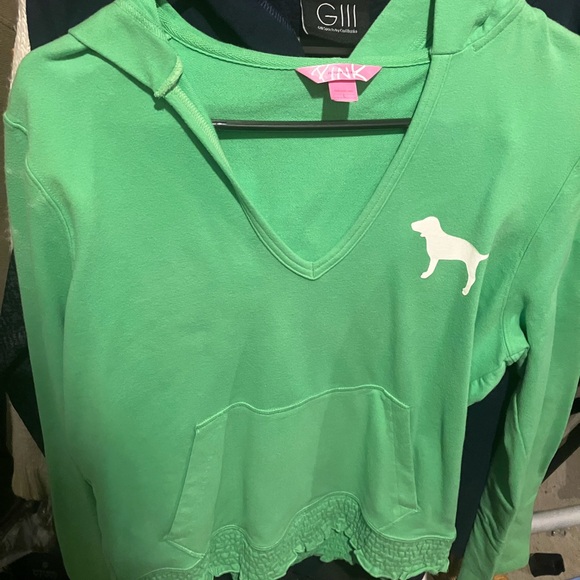 Live for PINK victoria secret pullover hoodie v neck sweater shirt size large - Picture 1 of 10